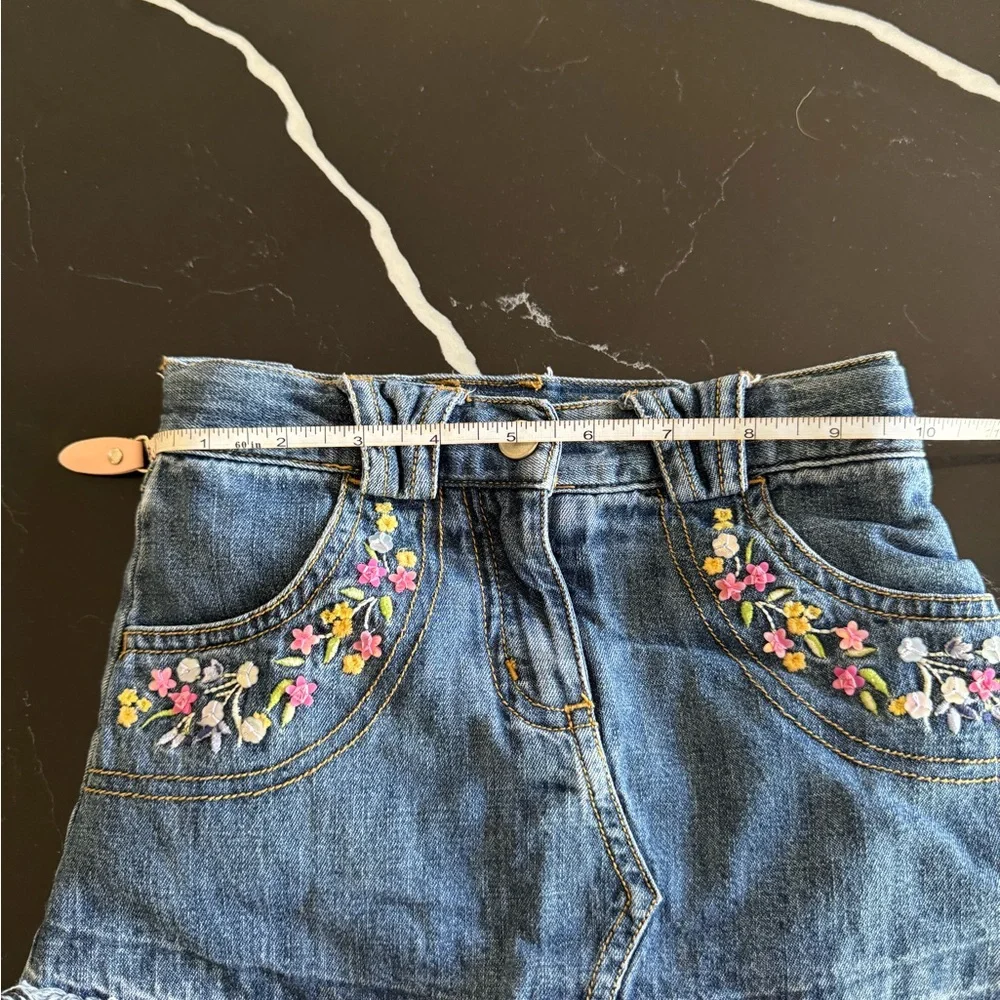 Y2K Embroidered Denim Mini Skirt‎